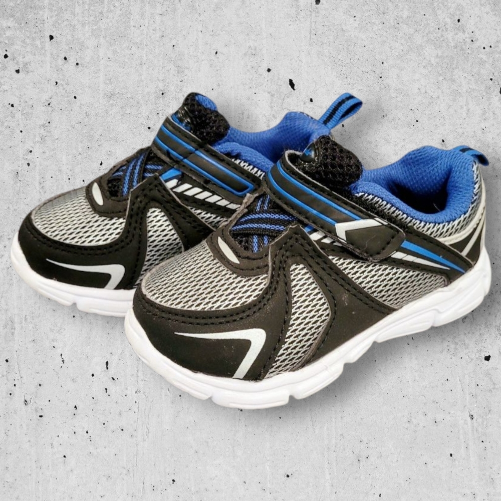 Garanimals Size 6 Baby Athletic Black And Blue Sneakers